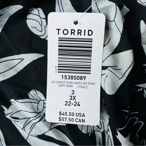 Torrid Looney Tunes Bugs Tunic - Picture 2 of 7